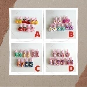 Baby Hair Clips | Set of 10 | Fruits and Flowers
